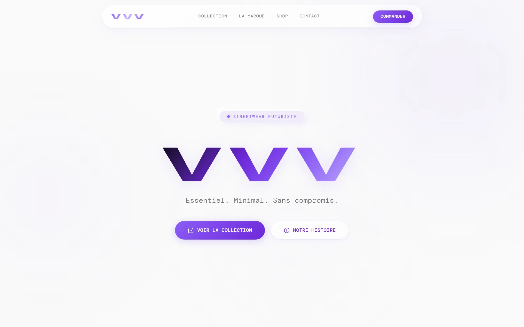VVV — page d'accueil du site